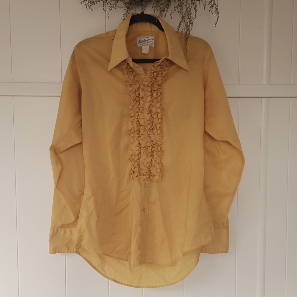 Tru-west Rockmount Ranch Wear Ruffle Button Up